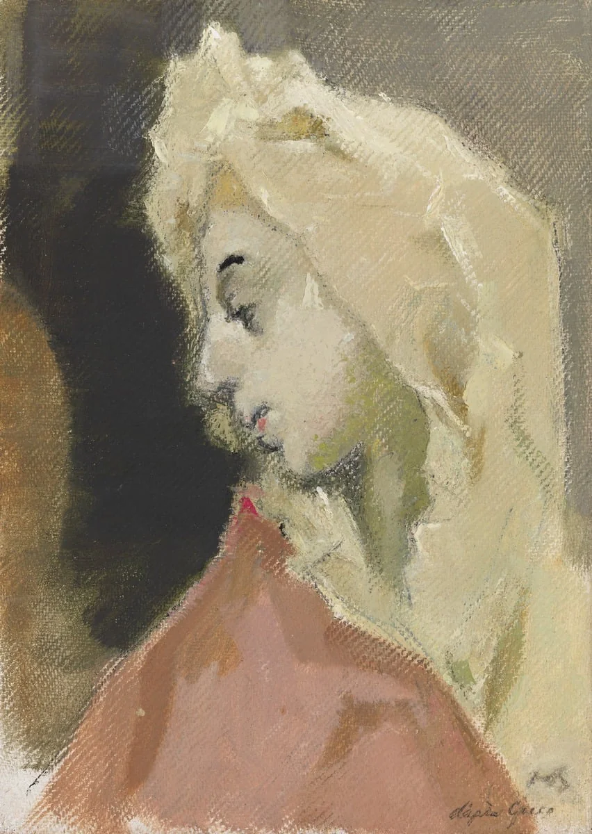 Madonnan profiili, El Grecon mukaan (Maria Magdalenan profiilikuvan mukaan), by Helene Schjerfbeck, unspecified