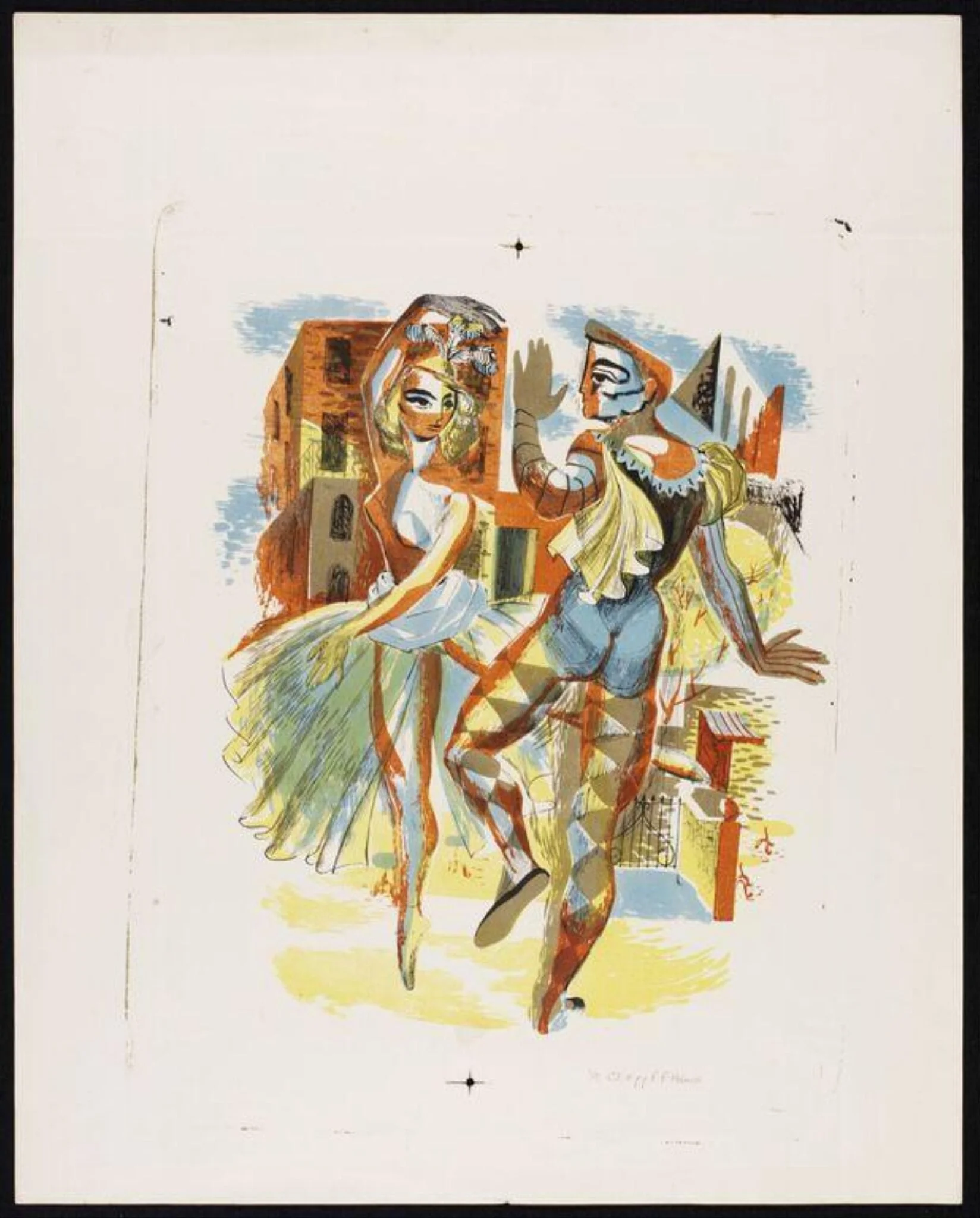 Two Harlequin Figures