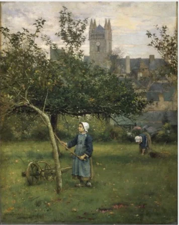 Apple Gathering, Quimperlé, by Walter Osborne, oil, 1892