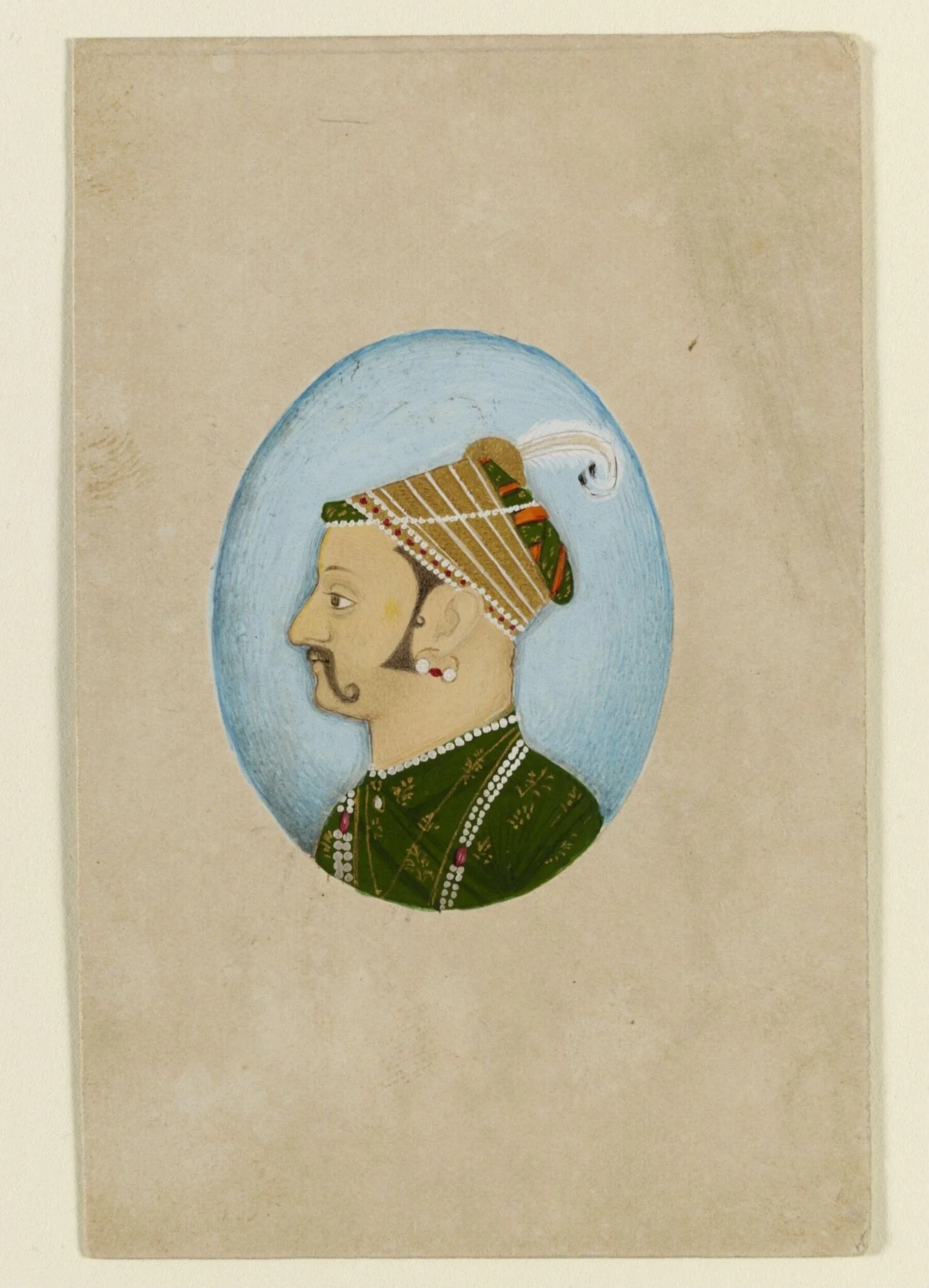 Maharaja Shiraj Rawatji Sri Pirthi Singh, by Kirparam, paint, 1850