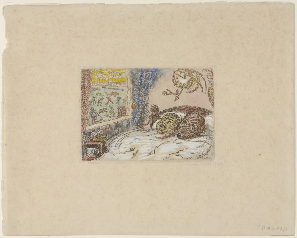 Untitled, by James Ensor, watercolor, 1902