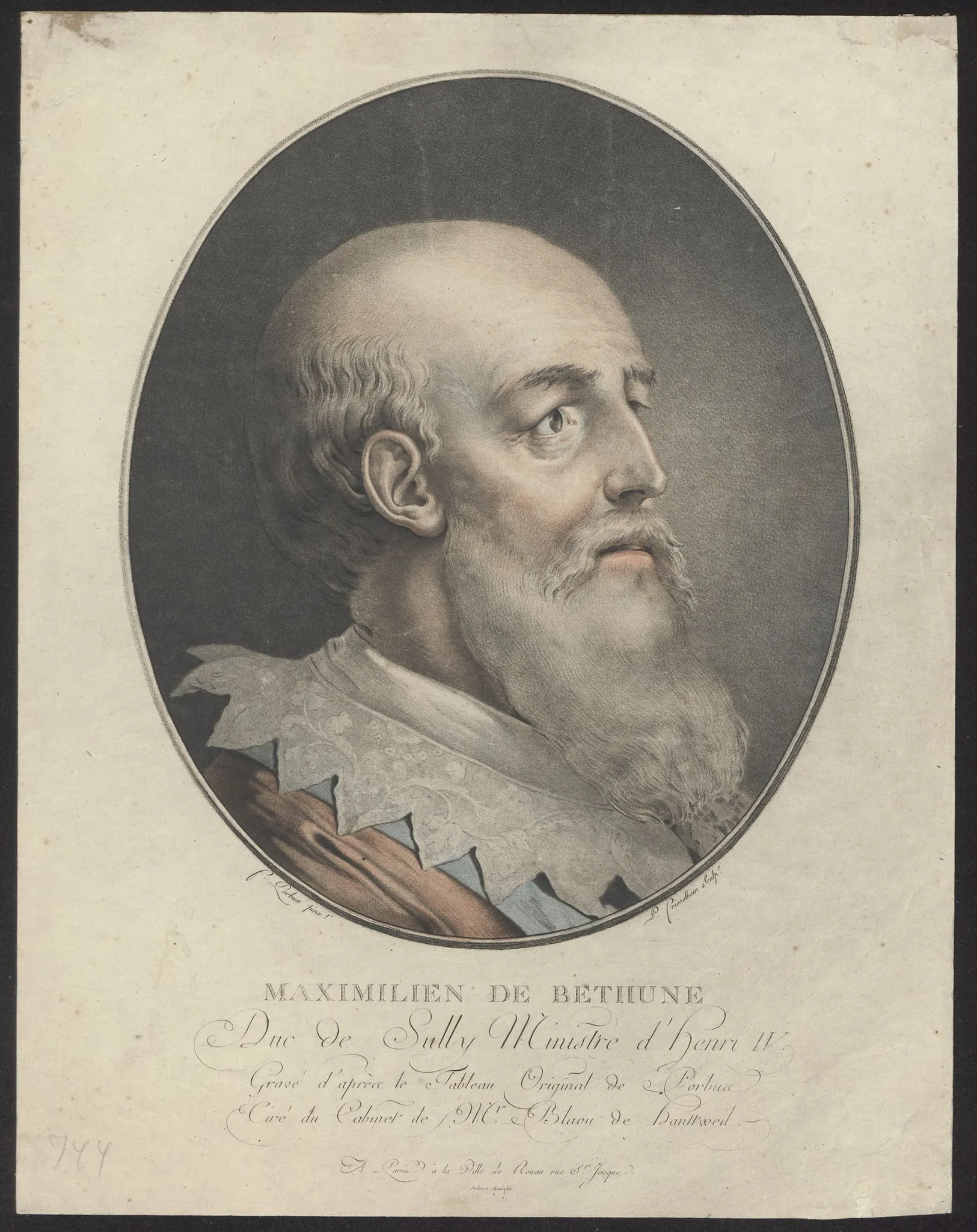 Portrait of Maximilien de Bethune, duc de Sully, by P. Frieselhem, unspecified, 1790