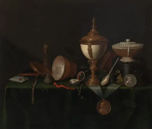 Still Life with Ostrich Egg Cup and the Whitfield Heirlooms
