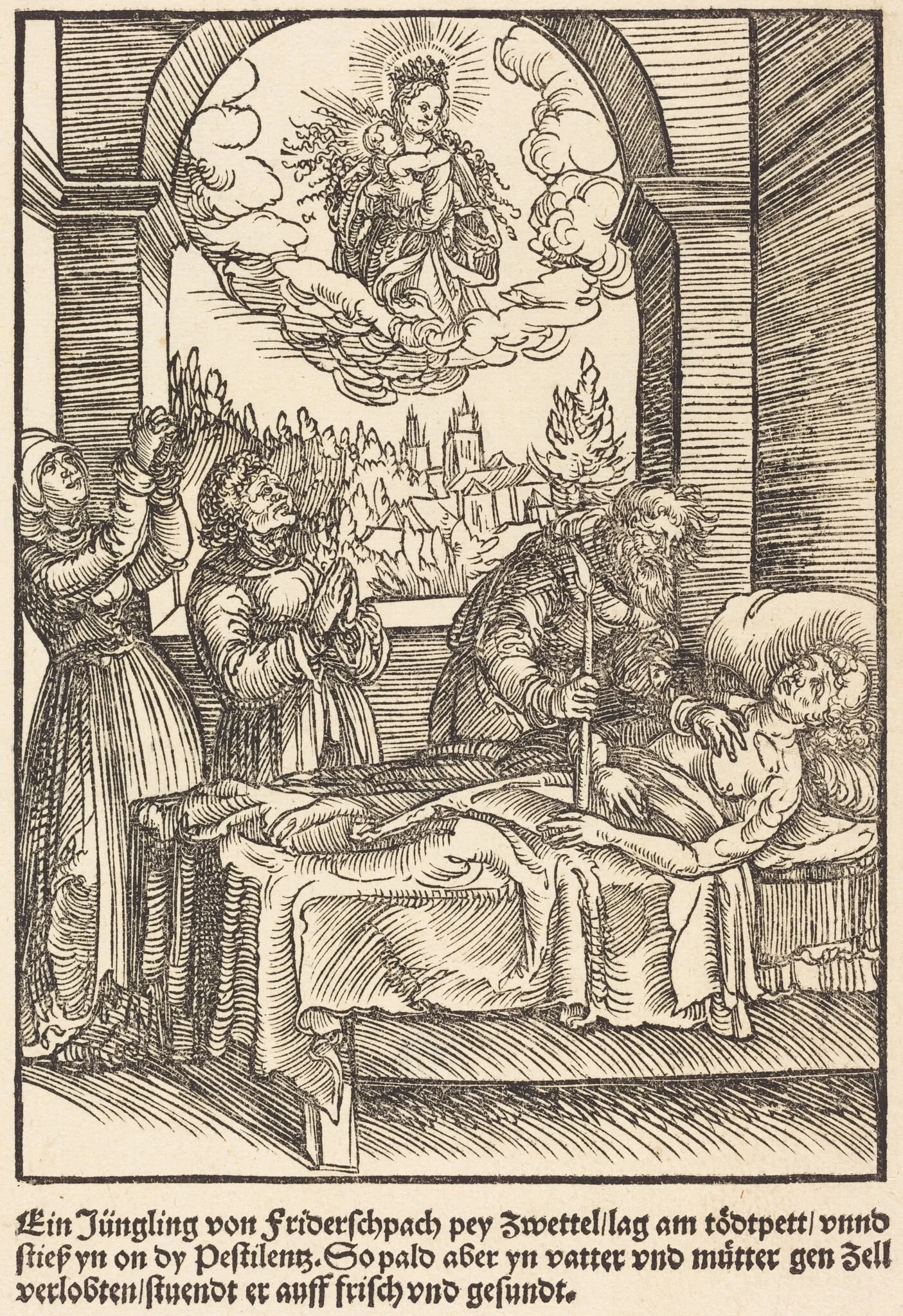 Ein Jungling von Friderschpach ..., by Master of the Miracles of Mariazell, ink, 1503