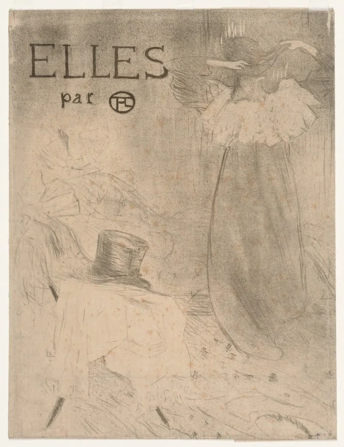 Folder for Frontispiece of Elles, by Henri de Toulouse-Lautrec, 1896