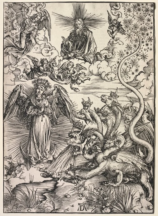 Revelation of St. John: The Woman Clothed with the Sun, by Albrecht Dürer, 1511