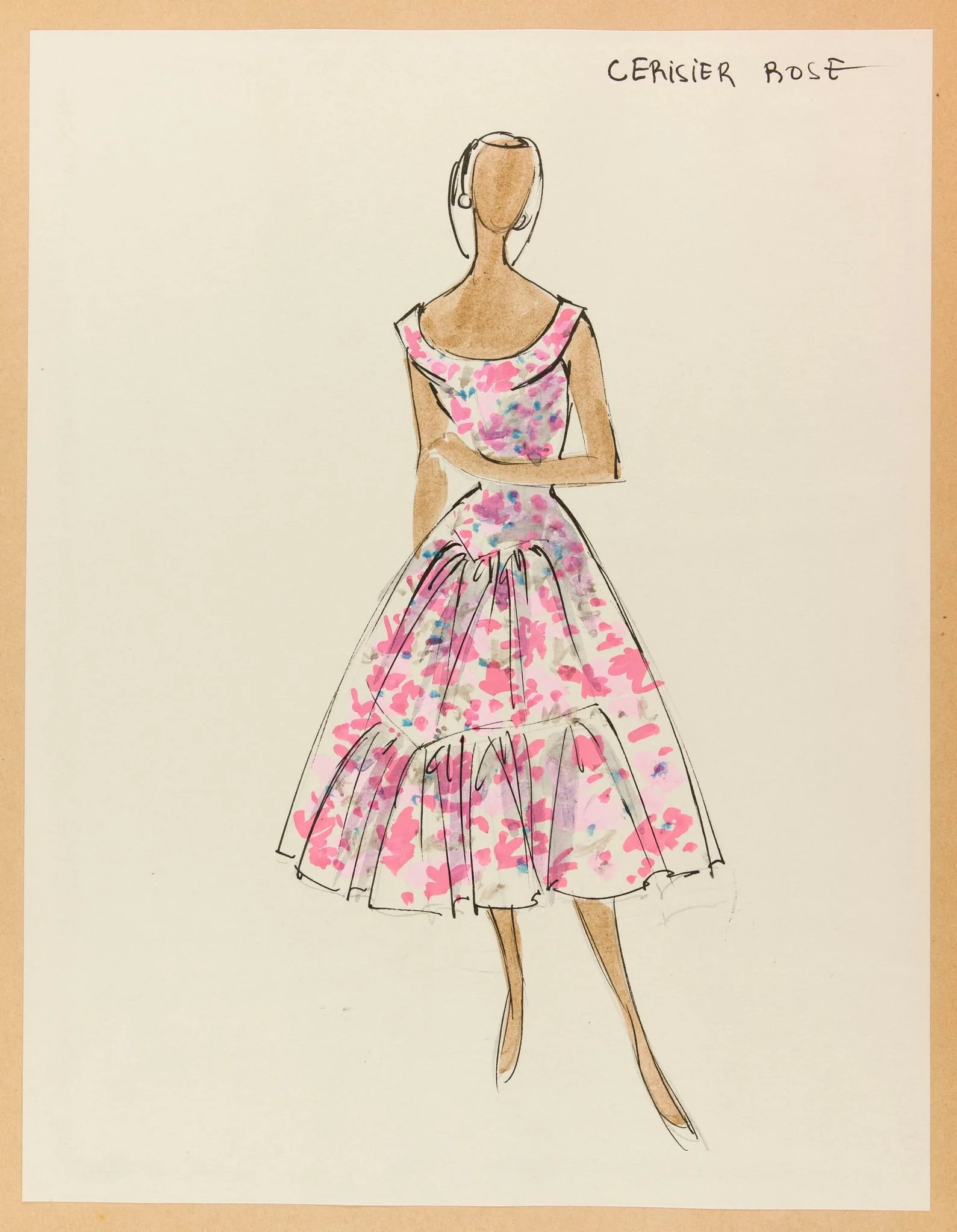 Cerisier rose, by Carven, 1955