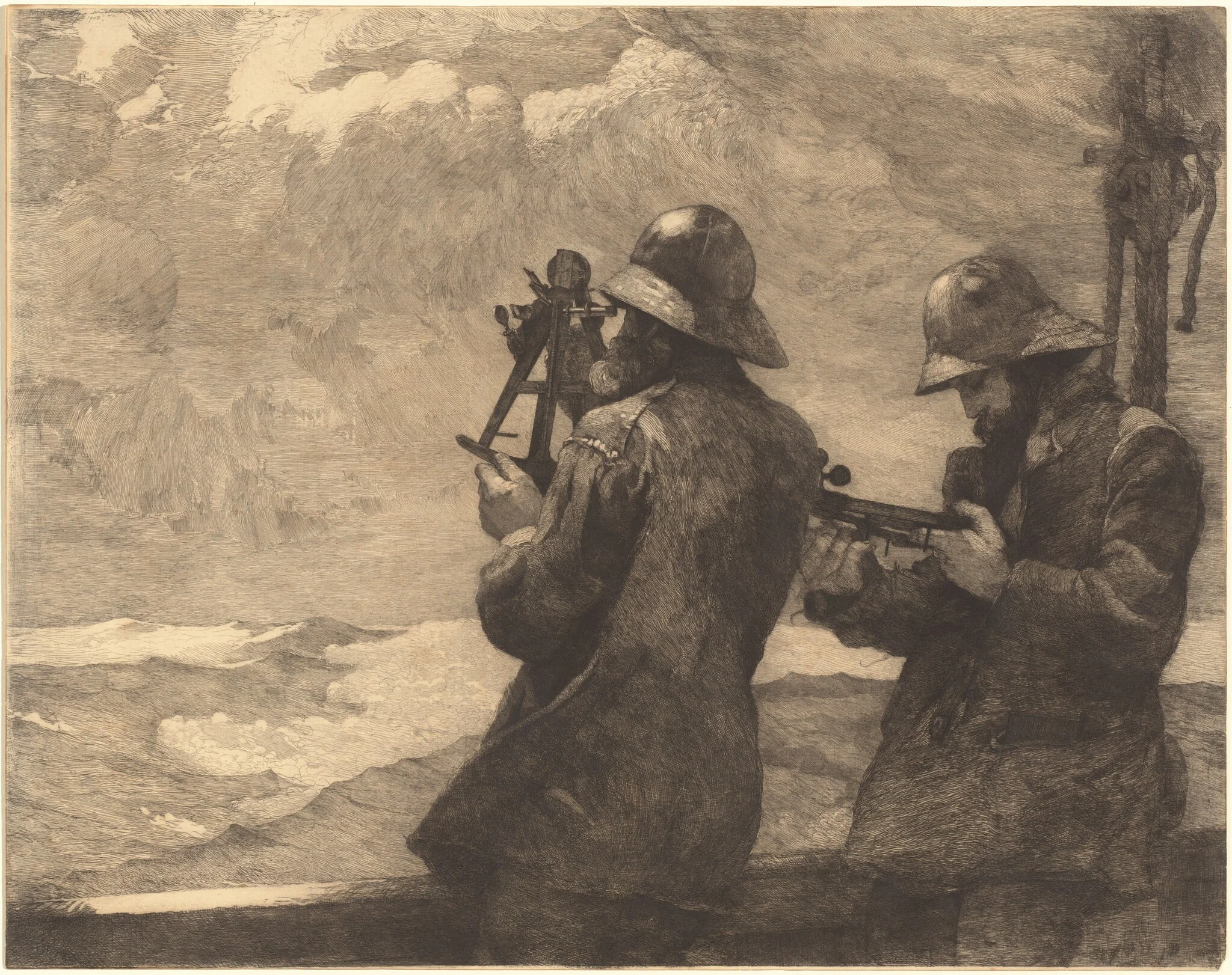 Eight Bells, by Winslow Homer, ink, 1887