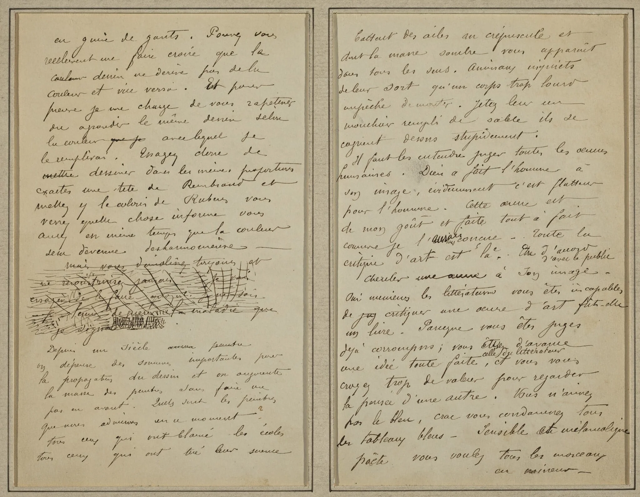 Manuscript Pages [verso], by Paul Gauguin, ink, 1886