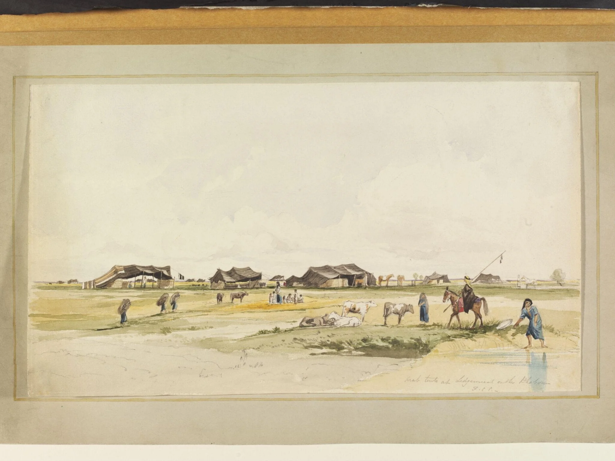 Arab tents at Ledgemeeat on the Khabour