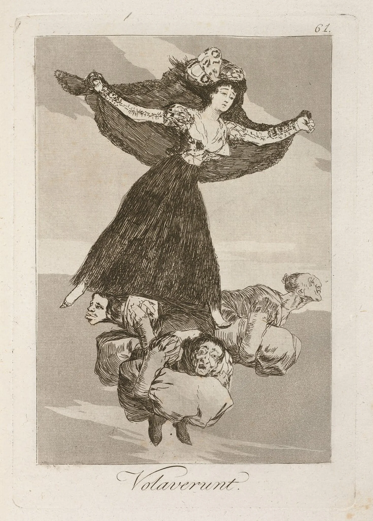 Volaverunt (They Have Flown), by Francisco Goya, ink, 1799