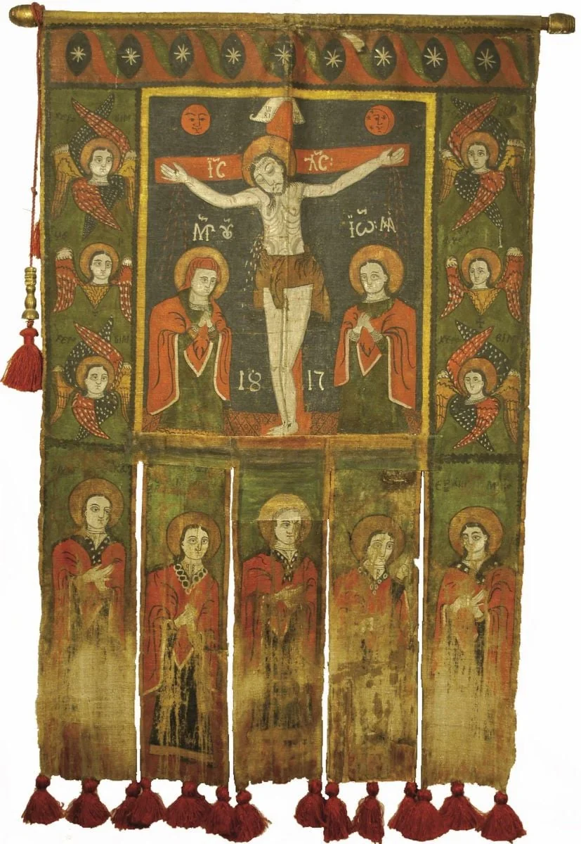 Răstignirea lui Iisus/Maica Domnului cu Pruncul, by Unknown, unspecified, 1817