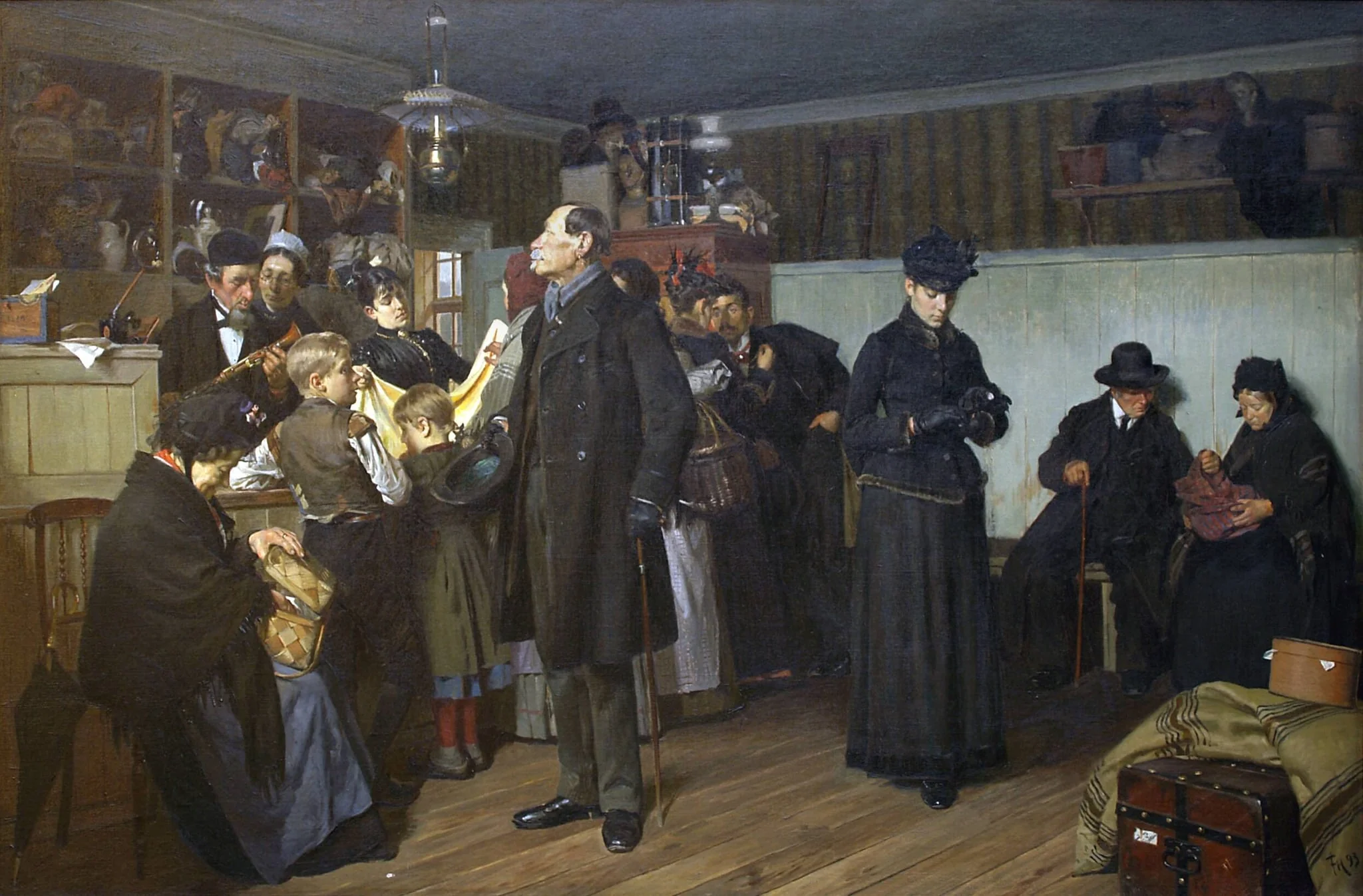 Hos pantelåneren, by Unknown, 1893