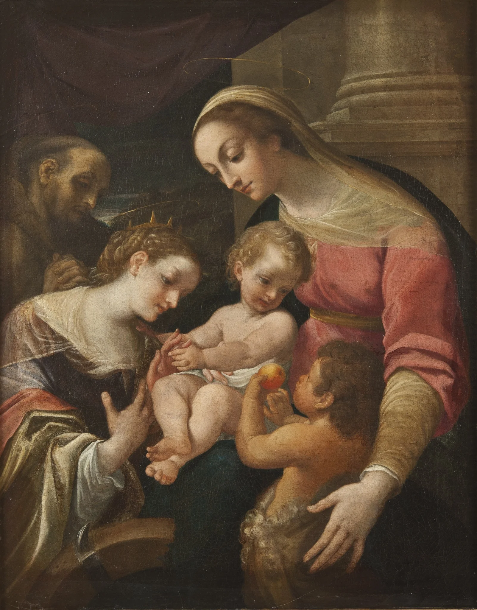 The Mystic Marriage of St Catherine, by Unknown, oil