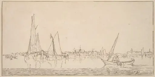 River with Town
