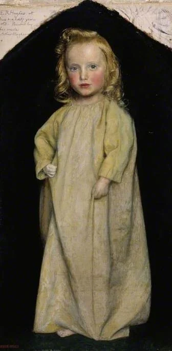 Edward Robert Hughes as a child, by Arthur Hughes, oil, 1853