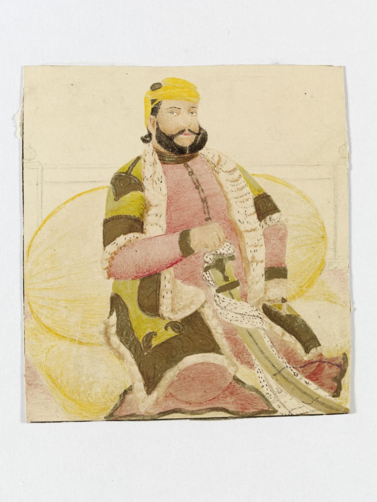 Raja Prithi Singh, by Unknown, paint, 1890