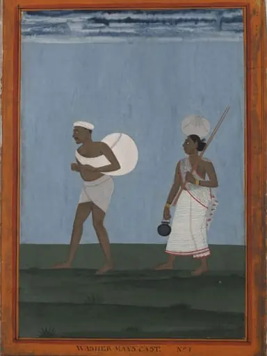 A washerman and his wife