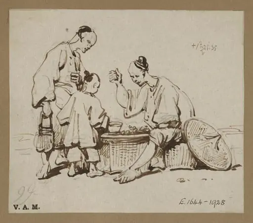 Three Chinese figures