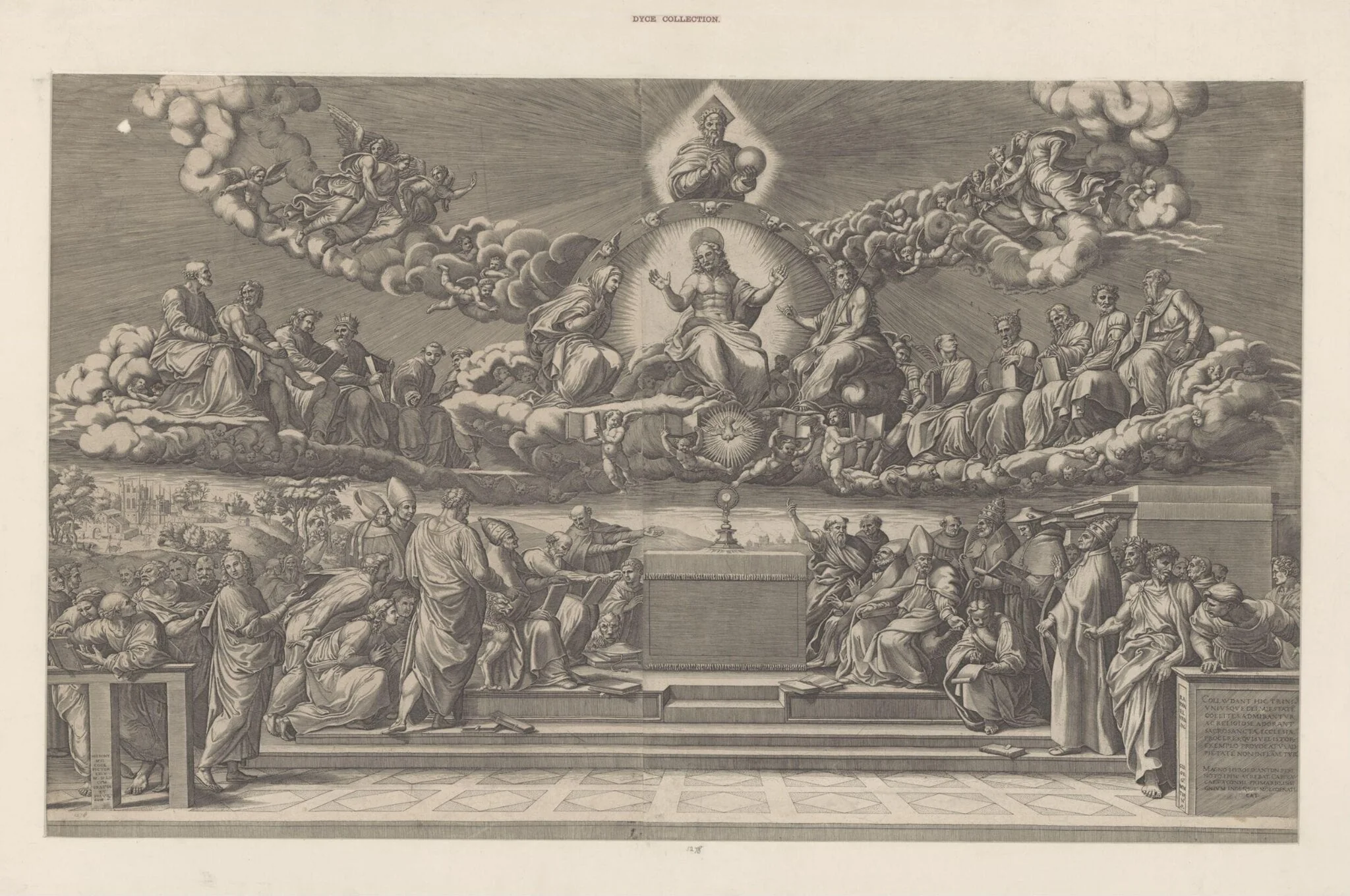 La Disputa del Sacramento, by Giorgio Ghisi, 1535