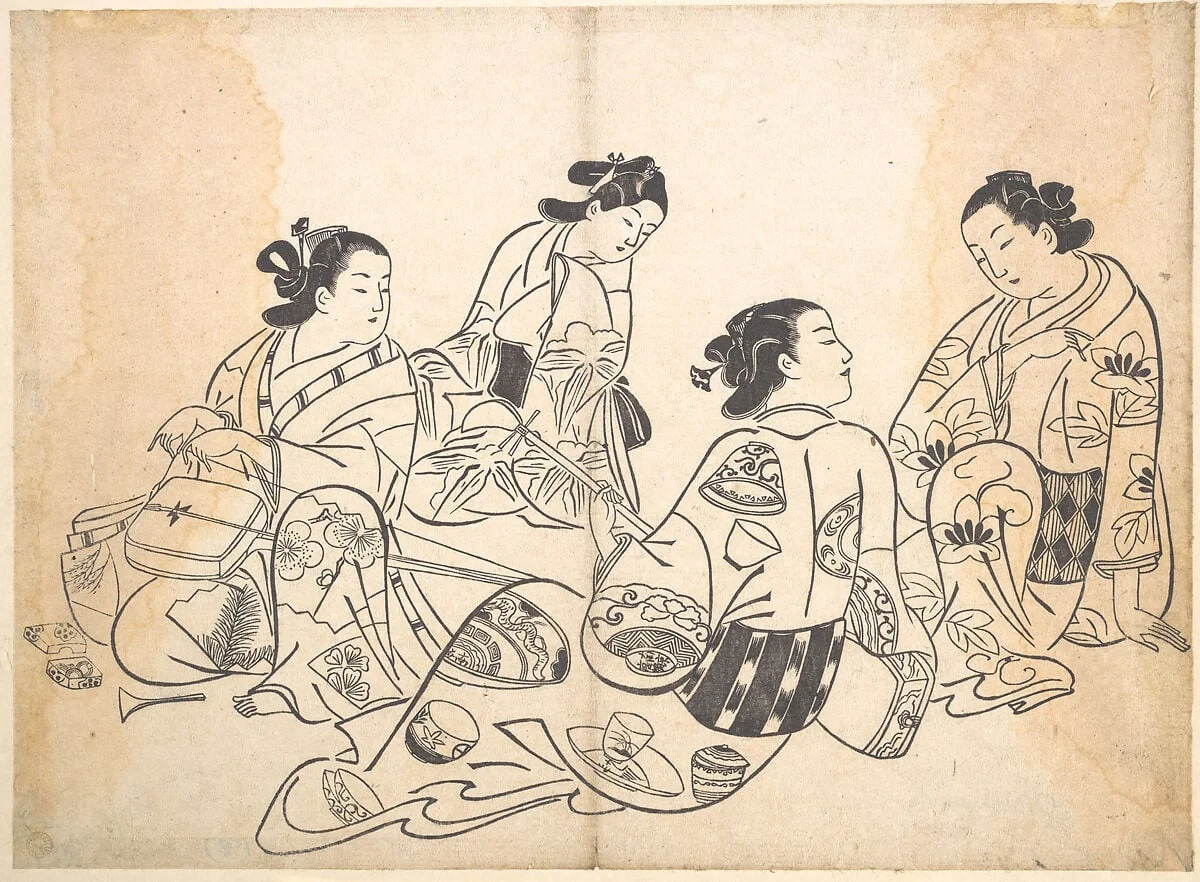 Untitled, by Okumura Masanobu, ink, 1706