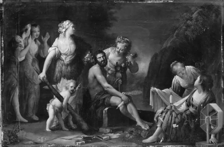 Hercules hos Omphale, omgivet af hendes veninder