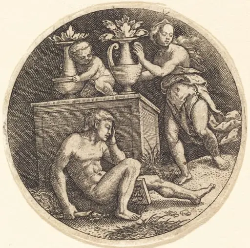 Youth Sleeping before an Altar
