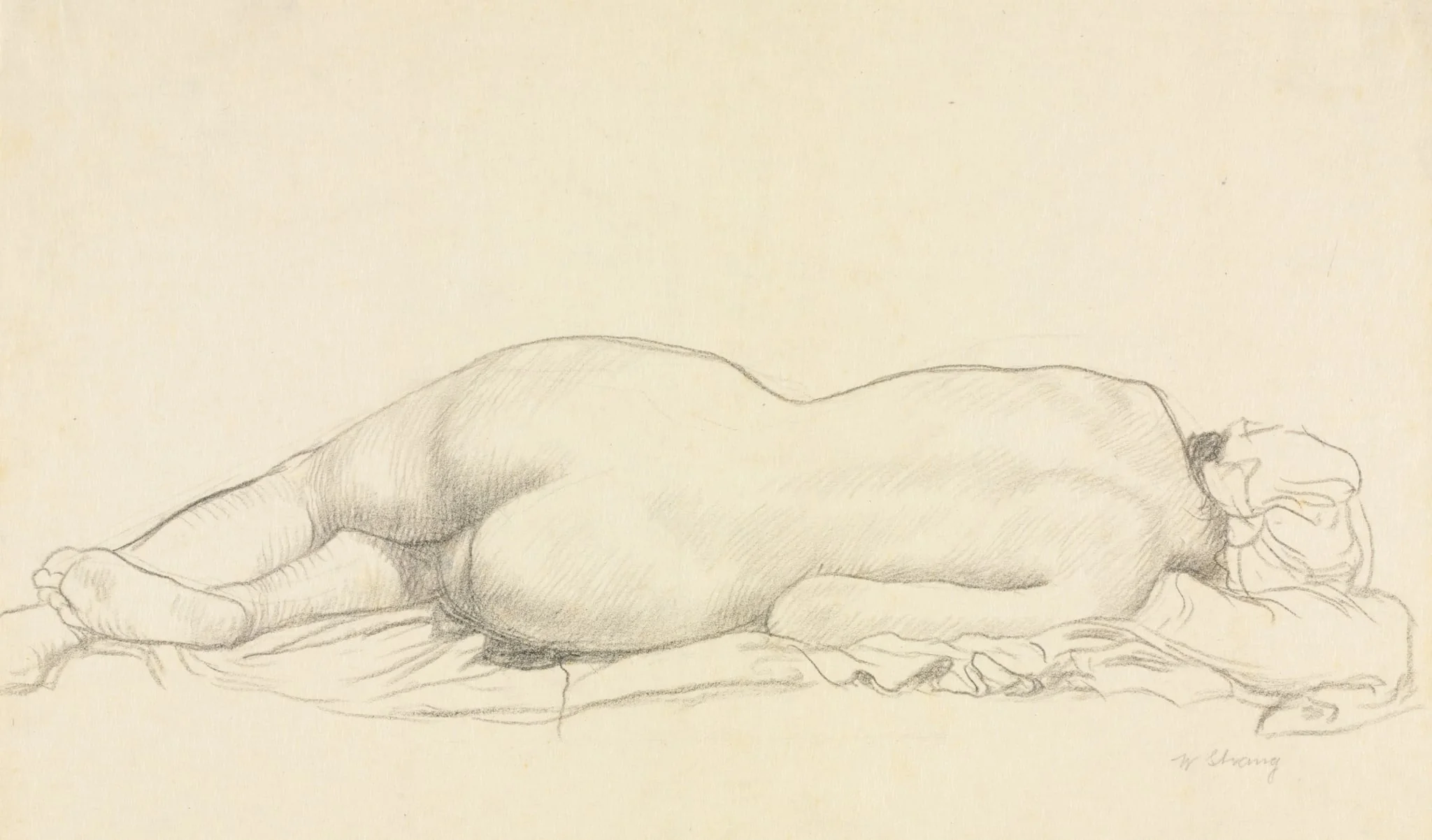 Reclining Nude, by William Strang, 1898