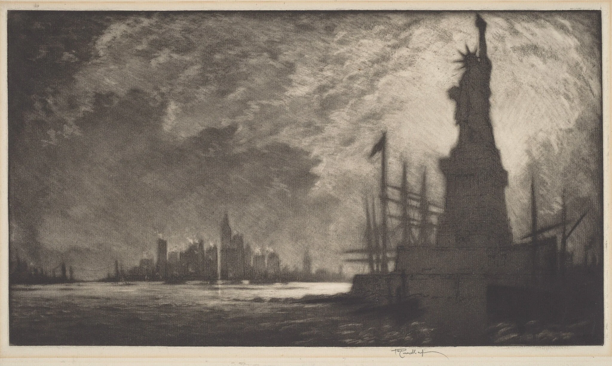Hail America, by Joseph Pennell, ink, 1909