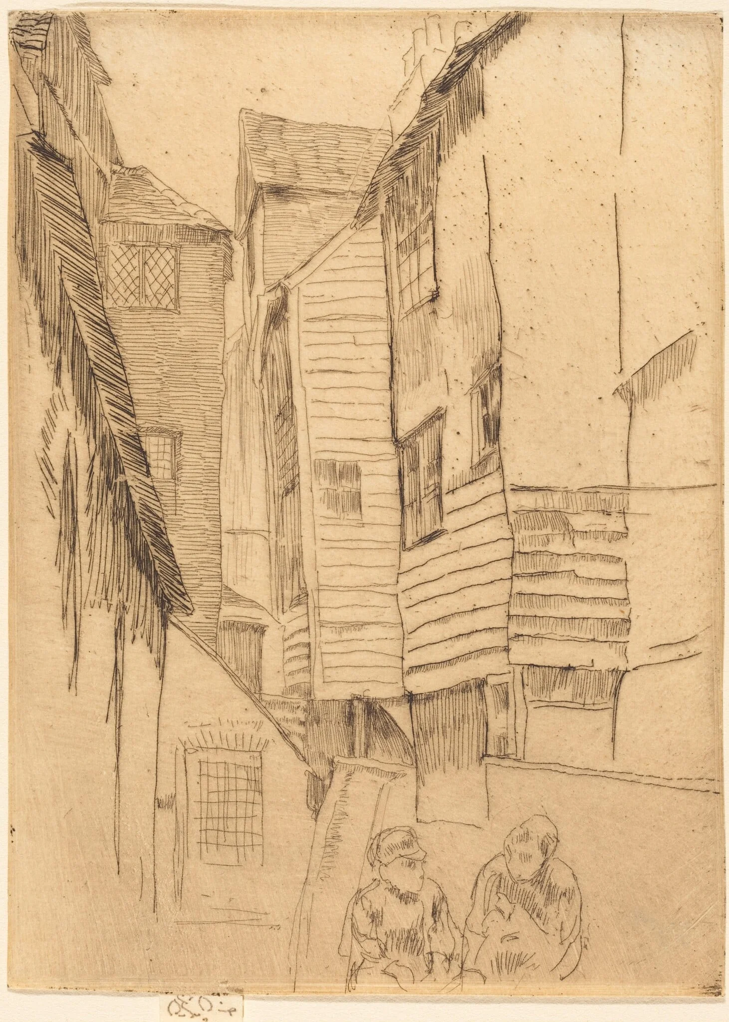 Little Smithfield, by James McNeill Whistler, ink, 1877