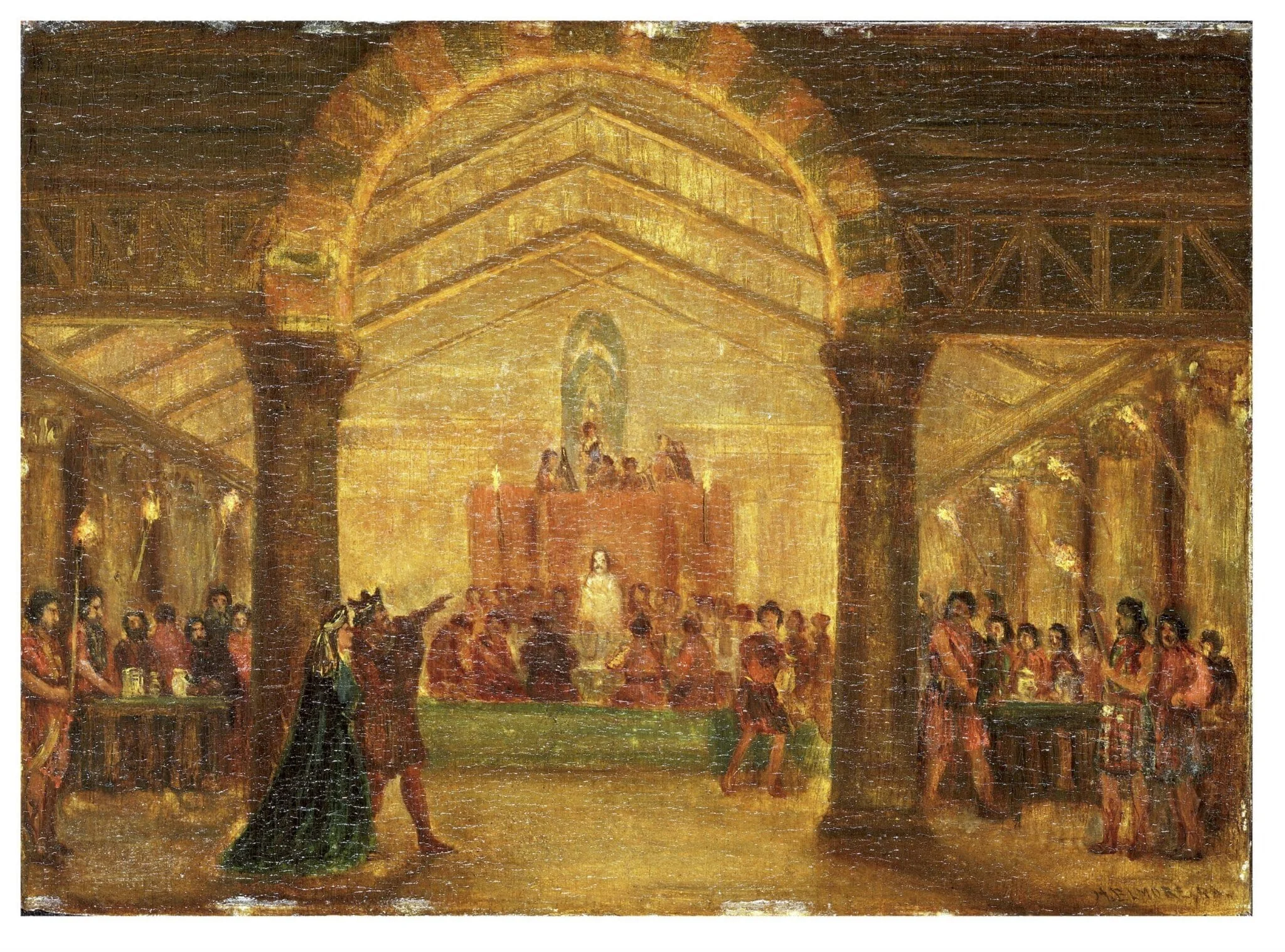 Scene from <i>Macbeth</i> by William Shakespeare, by Alfred W. Elmore, paint, 1853