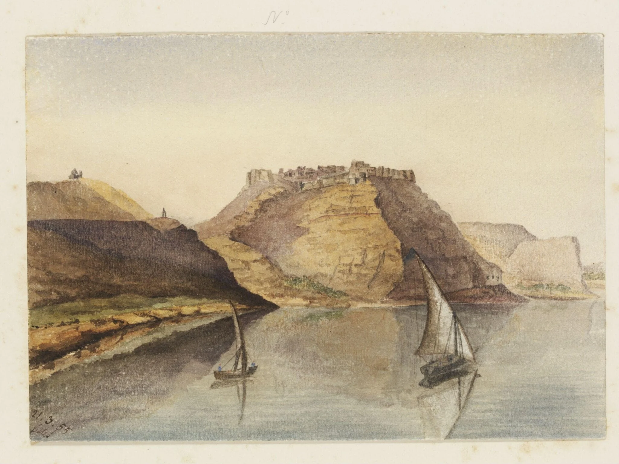 `Castle of Ibreem or Premnis,  Nubia.  Taken from our Boat'