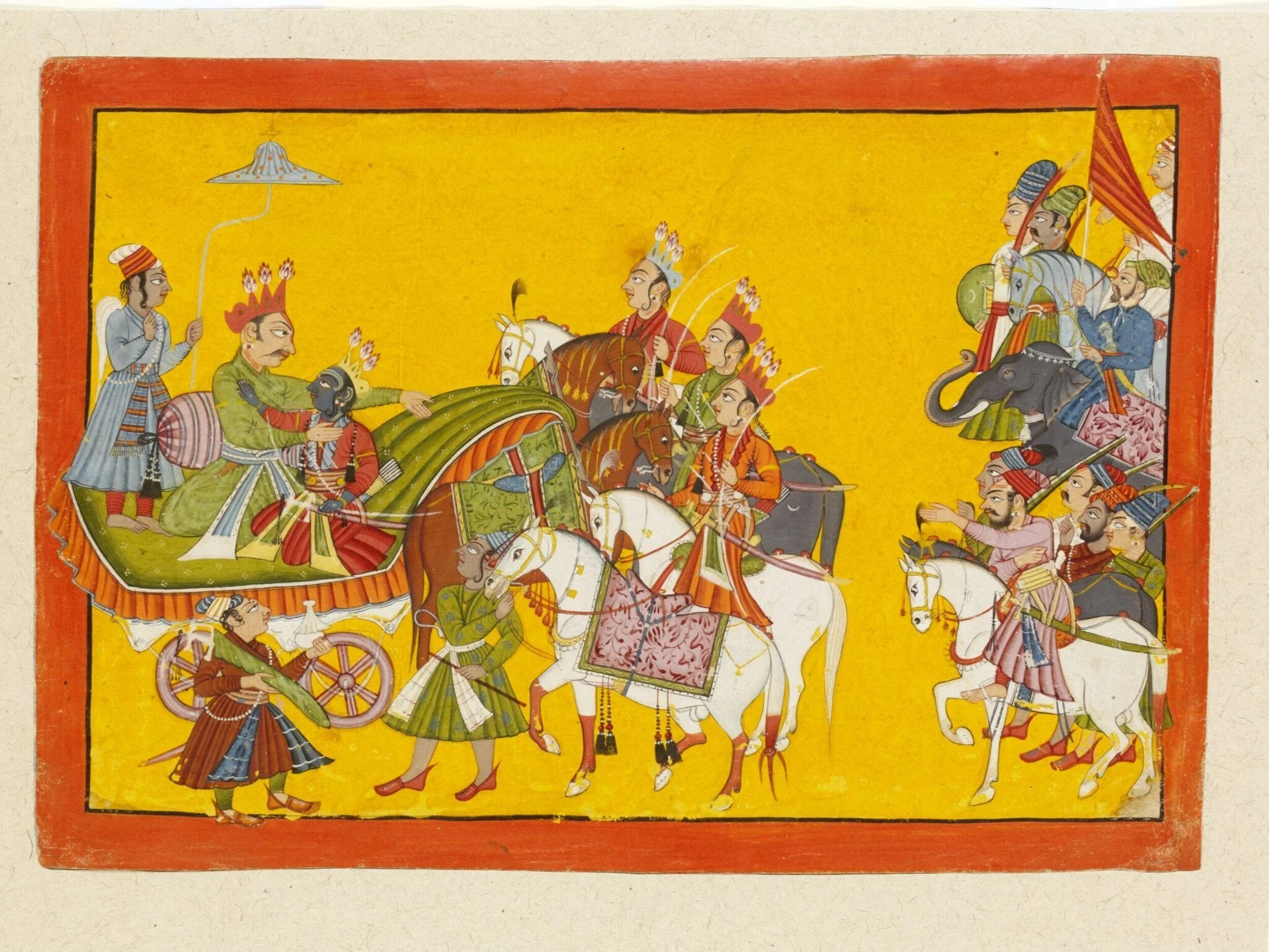 Dasaratha and Rama, by Unknown, paint, 1690
