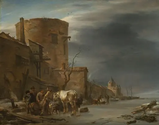 The City Wall of Haarlem in the Winter