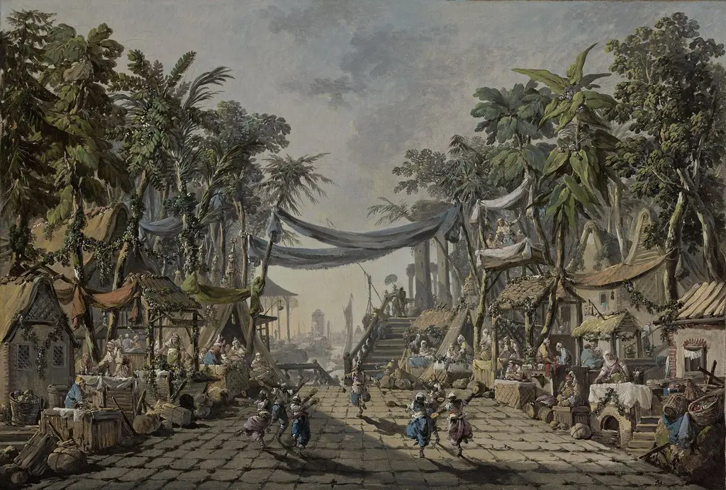 Market Scene in an Imaginary Oriental Port