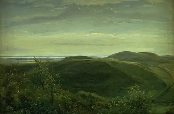 The Coast of Jutland Seen from Mølleknap Hills in Funen. Study