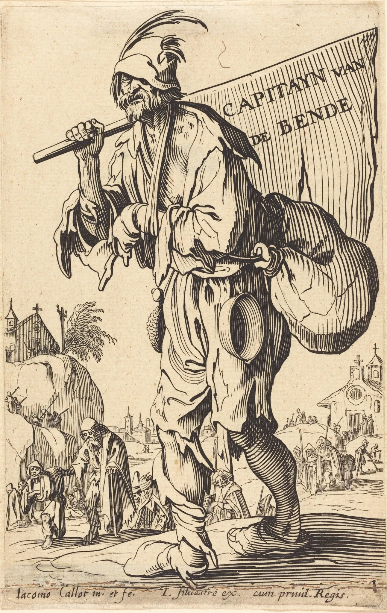 Captain of the Barons, by French 17th Century, ink, 1622