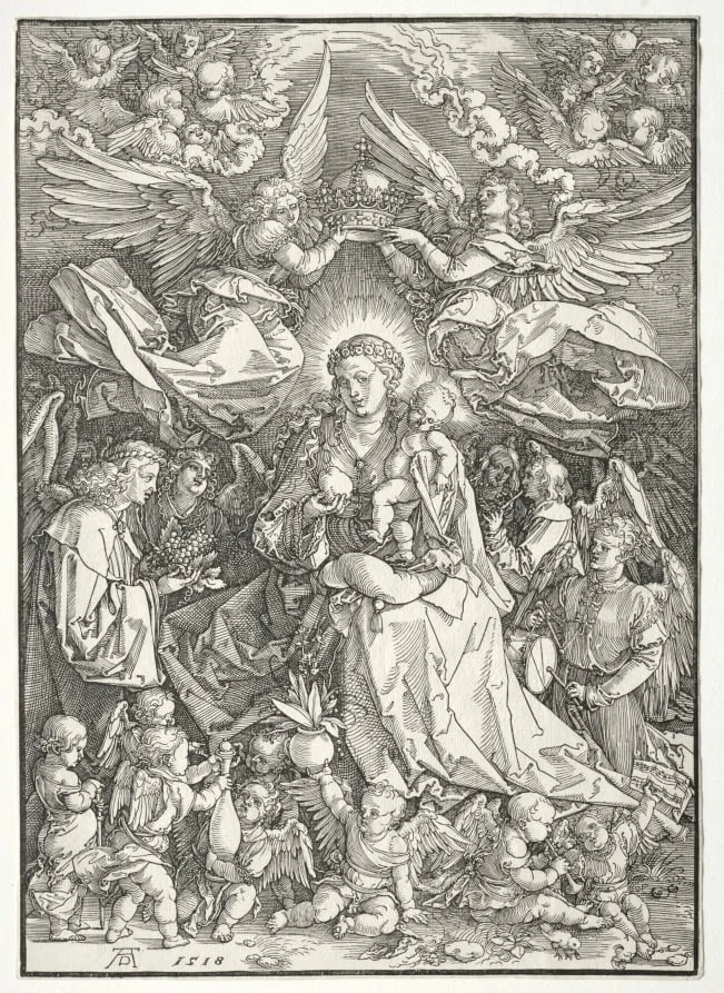 The Virgin Surrounded by Many Angels, by Albrecht Dürer, 1518