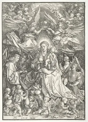The Virgin Surrounded by Many Angels