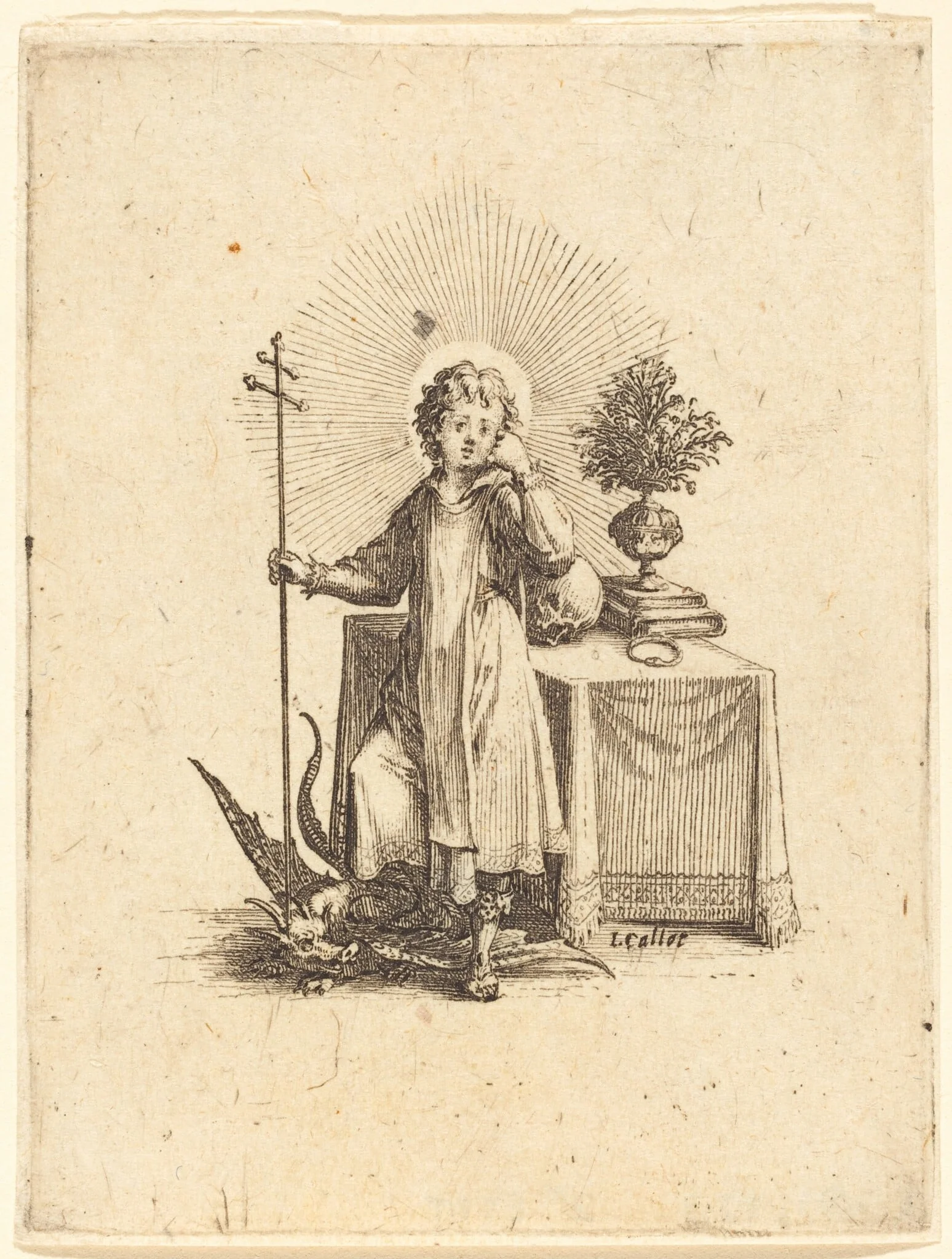 The Young Jesus, by Jacques Callot, ink, 1620