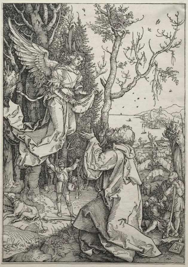 The Life of the Virgin: Joachim and the Angel, by Albrecht Dürer, 1504