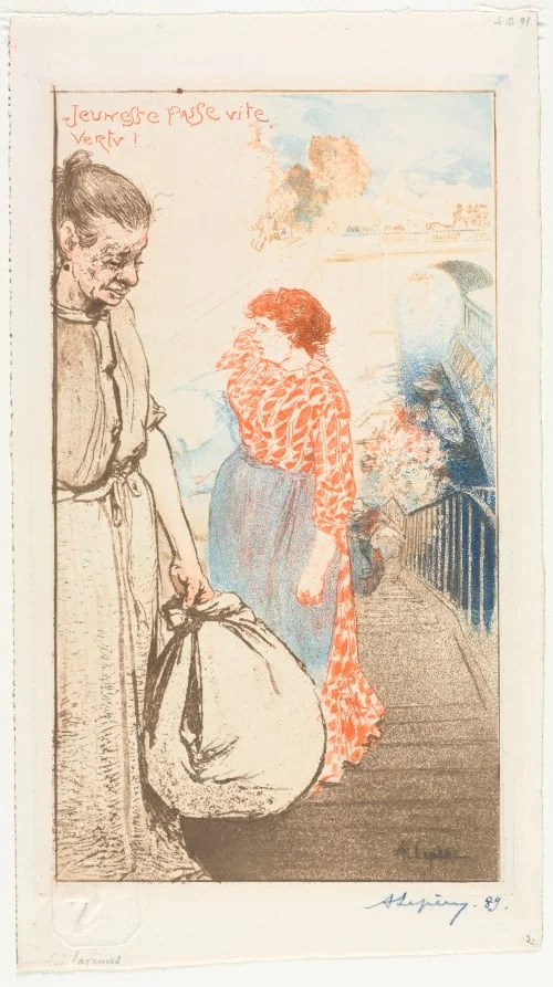 Washerwomen, by Auguste Lepère, 1893