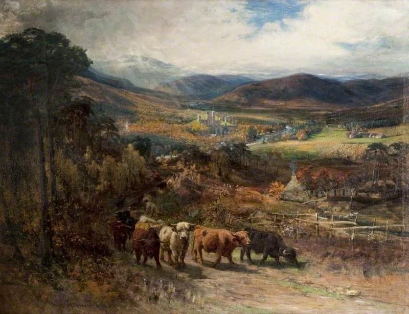 Balmoral, Autumn, by Joseph Denovan Adam, oil, 1879