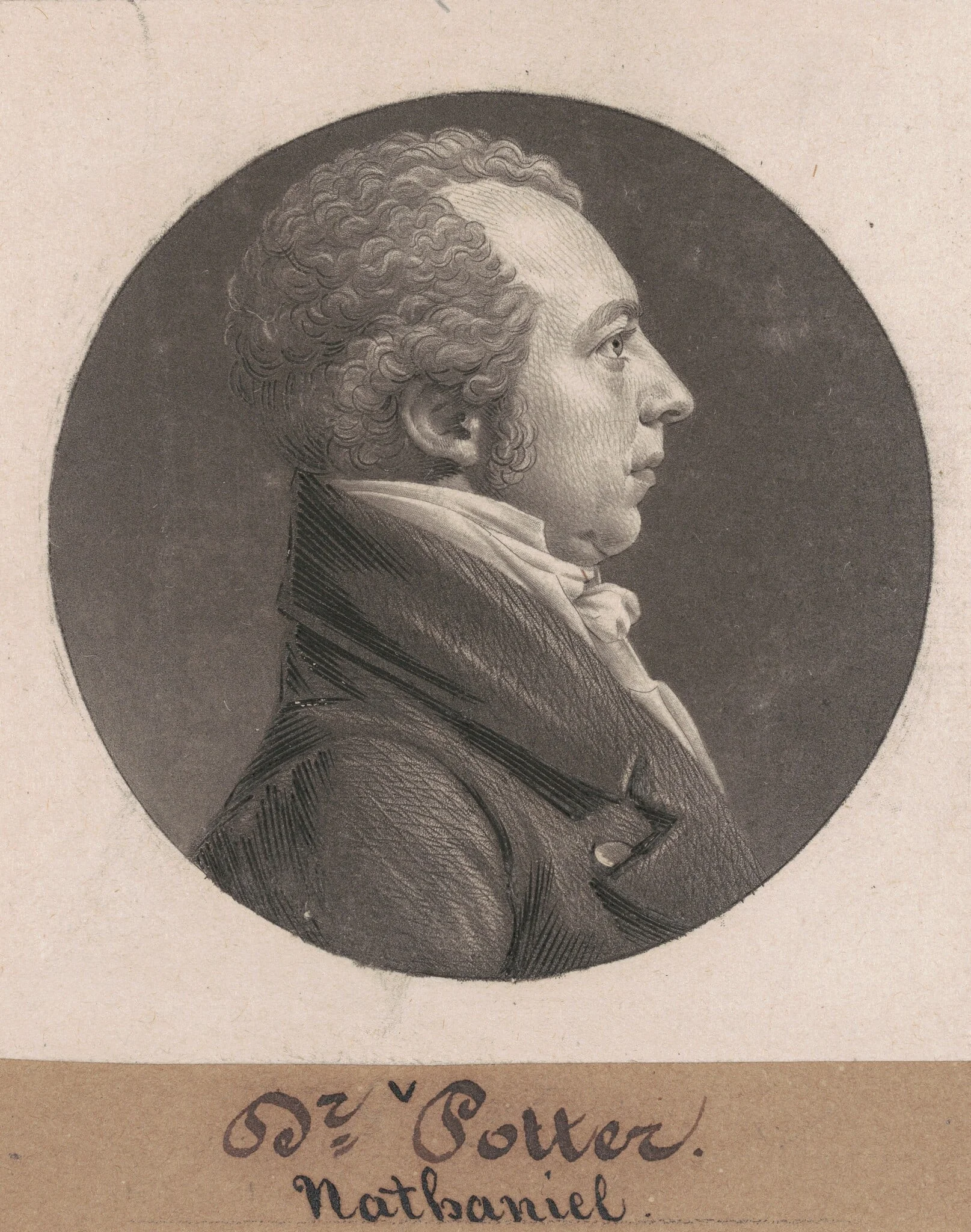 Nathaniel Potter, by Charles Balthazar Julien Févret de Saint-Mémin, ink, 1804
