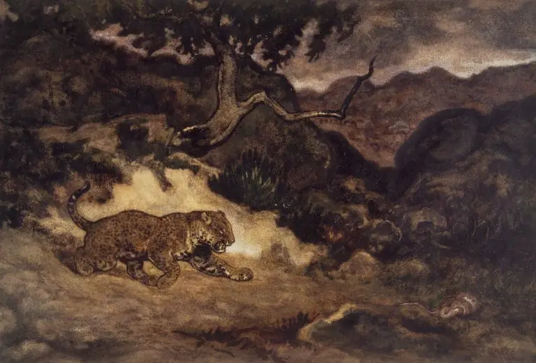 Jaguar Discovering a Snake