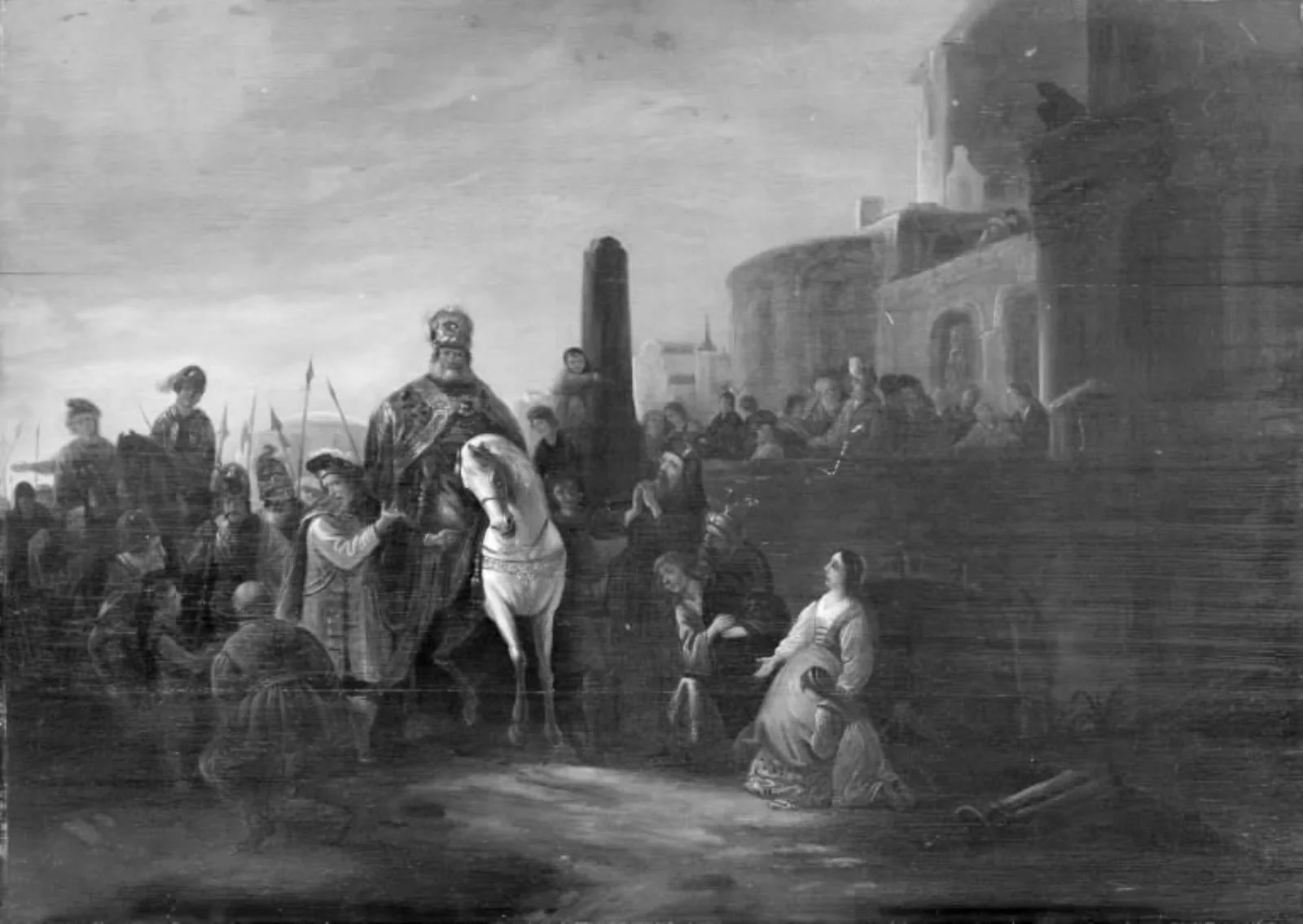 Mardochæus og Haman, by Unknown, 1750