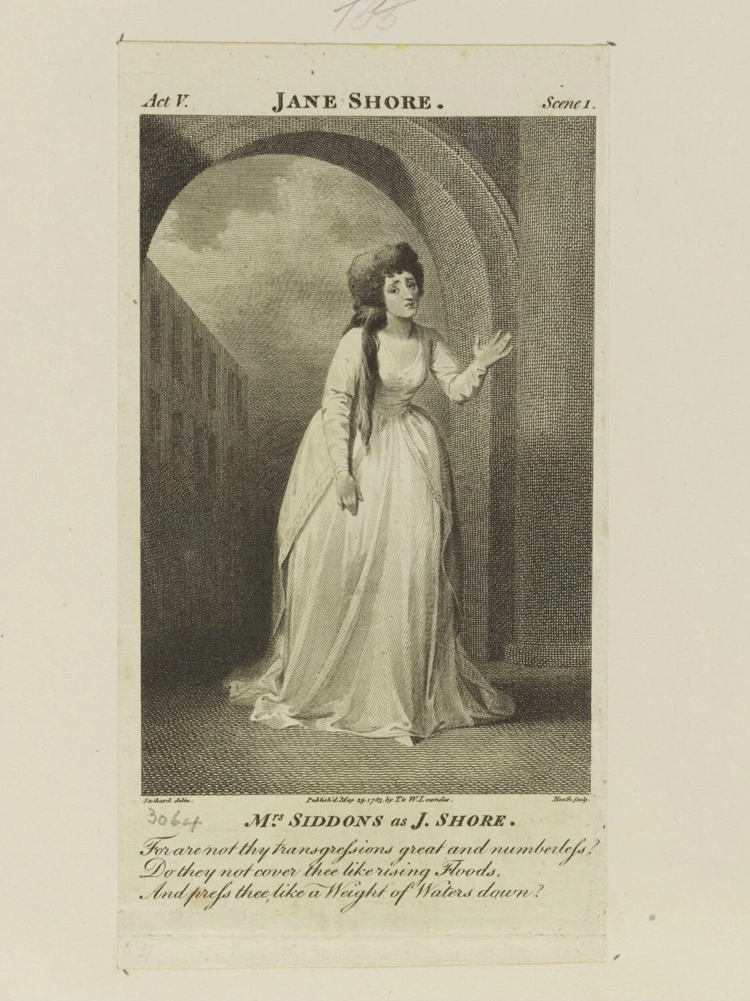 Mrs. Siddons as Jane Shore, by James ARA Heath, 1783