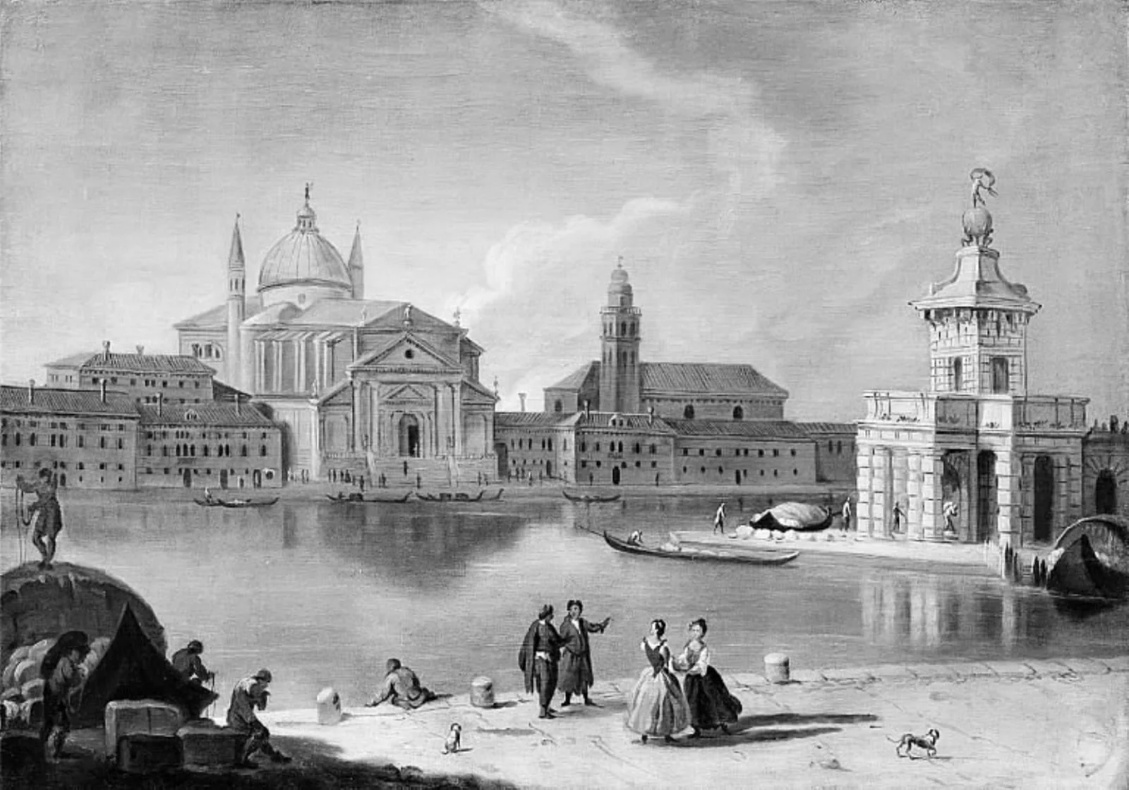 La Dogana i Venezia, by Unknown, 1868