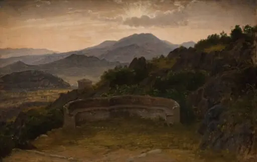 Landscape near Subiaco. Sunset