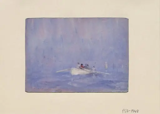 Boys rowing a boat